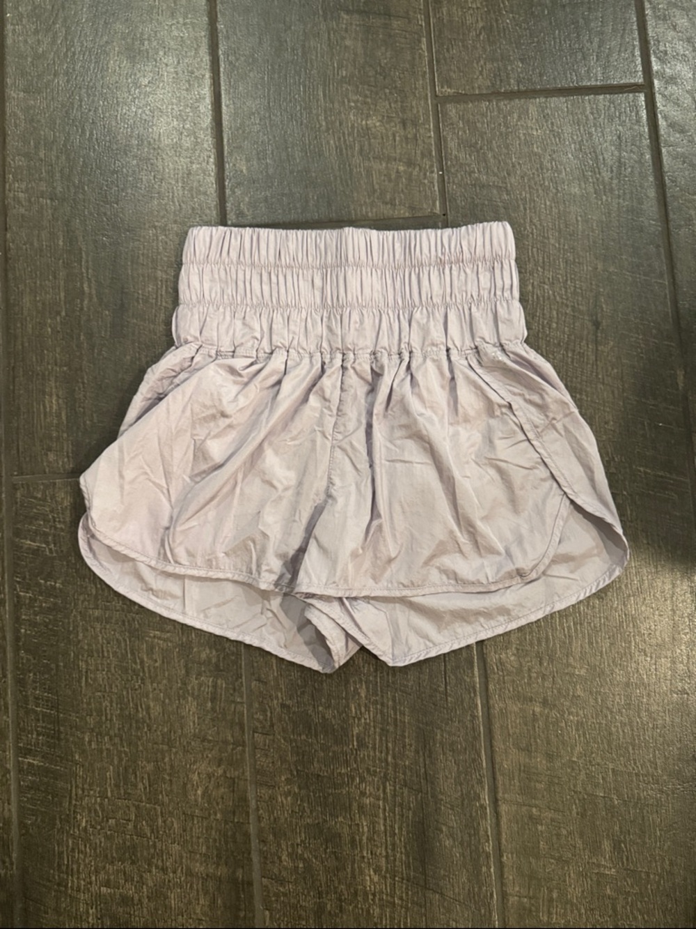 Free People Lilac Smocked Waist Athletic Shorts